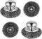 2er-Pack Stahlwolle-Schrubber mit 2 Ersatz-Wollpads, Stainless Steel Wool Scrubber with Handle, Stahlschwamm mit Griff, Edelstahl-Wollschrubber mit Griff, für Reinigen von Geschirr Pfannen