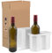 1 piezas Cajas de envío para 2 botellas de vino con espuma, botellas de vino, corchos y tapas para botellas Caja de embalaje de vino Protector de botella de vino 23x12x38 cm