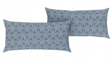 Feinbiber Kissenbezüge 2er Set 40 x 80 cm verdeckte Knopfleiste (Blau)