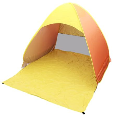 TOYANDONA Sonnenzelt Zelt Sonnenschutz Sonnenschutz Zelt Sonnenschutz Zelt Strand Automatisches Faltzelt Aufstellzelt Sofortzelt Orange Und Gelb