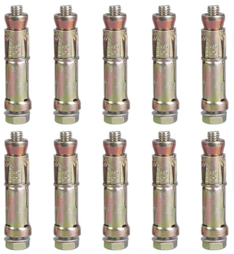 Professionelle Wandanker, Bolzen, Bastelbedarf mit starkem Halt in Beton und Stein, Heim- und Maschinenbau, 10 Stück