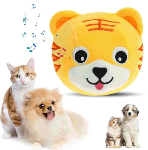 FUXNGZI Interaktives Hundespielzeug, 2025 Aktives Bewegendes Haustier-Plüschtier, Magic Ball für Hunde, Hundeball Sprechendes und Wiederholendes Lustiges Stofftier (#C)