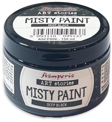 Stamperia ASFP006 Misty Paint, Deep Black, 150ml, 22 Count