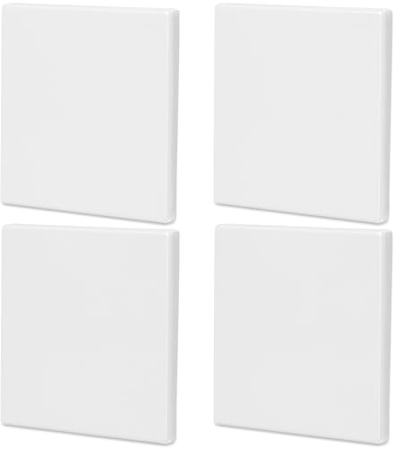 TYSM-CC 4 Stück Blindabdeckung Unterputz 8,6 x 8,6 cm Blindwandplatte, Steckdosenabdeckung für Unbenutzte Steckdosen oder Schalter, Weiß