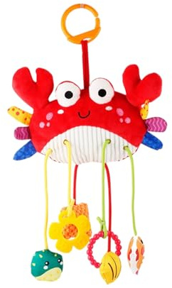 -Sitzspielzeug, Weiche Und Sichere Materialien, 57x25 Cm/46x11cm, Kleinkinder, Quietschendes Rasseln, Clip-On Crib Mobile Toy, Einfach Zu Spielen, Für Mädchen 0 Bis 12 Monate,