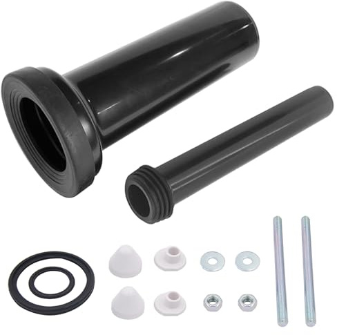 Raccordo di collegamento per parete – WC, scarico e scarico per WC, 185 mm o 300 mm di lunghezza, tubo di collegamento per WC, alta sicurezza funzionale (set completo, 300 mm)