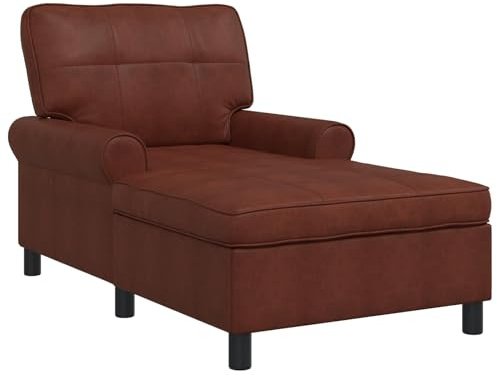 vidaXL Lounge-Liege Glänzendes Braun Kunstleder 91 x 157 x 91 cm