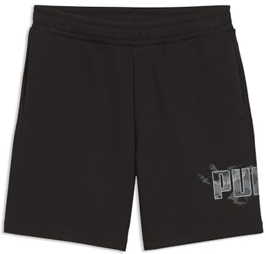 PUMA Jungen Essentials Camo Shorts 176, Black