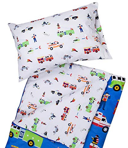 Wildkin Kinder-Mikrofaser-Schlafsack für Jungen und Mädchen, Inklusive Kopfkissenbezug und Stuff Sack, perfekte Größe für Schlummer-Partys, Koordinaten Patterns mit unserem Duffel Bags