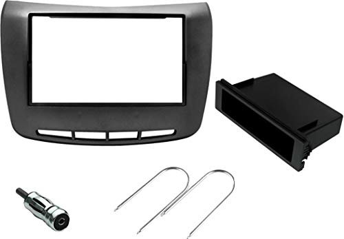 Sound Way Kit Montaggio Autoradio, Mascherina 1 DIN / 2 DIN, Adattatore Antenna, Chiavi di Smontaggio compatibili con Lancia Delta