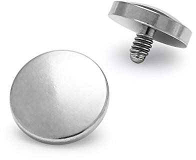 3MM klar Disc 316L Chirurgenstahl Gewinde intern Top Micro Dermal Anchor Piercing-Schmuck