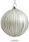 Sikora Highlights 4er Set ausgefallene Christbaumkugeln aus Glas Silber, Farbe/Modell:Modell Helsinki Silber, Größe:8 cm