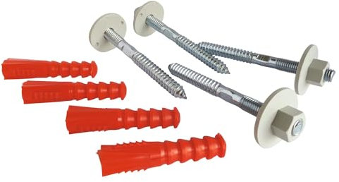 SOMATHERM FOR YOU, Fixation chauffe-eau mur plein - Kit 4 chevilles, 4 goujons, 4 écrous plastiques - Ø14-10x120mm - Pour chauffe-eau jusqu'à 200 litres - Installation facile