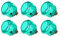 Fosiya Lot de 6 boutons poussoirs transparents pour consoles Arcade Sanwa PS2 PS3 XBOX360 30 mm Clear Green
