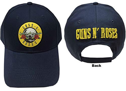 Band Monkey Guns N Roses Unisex Baseball Cap Circle Logo (Navy Blue)