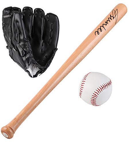 FHCSAO Kinder Jungen Mädchen Baseball Starter Set,Pitcher Softball Glove,Outdoor Sporthandschuh,Batting Handschuhe.,Black-10.5inches
