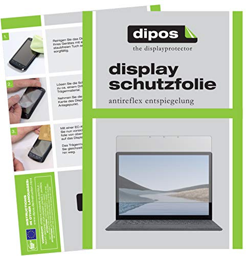 dipos 2x Displayschutzfolie matt für Microsoft Surface Laptop 3 | Antireflex, entspiegelnd, passt perfekt, Ultra-Dünn, kratzfest, blasenfrei, Fingerprint-kompatibel, selbstklebend