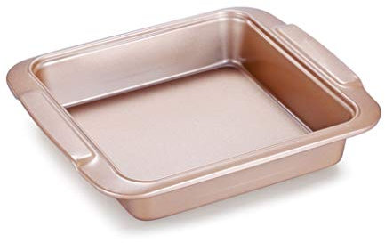 ZHANGXIAO Bandejas para Horno, Dorado Cuadrado Plato De Hornear Horno Bandeja No Pegajoso Rollo De Pastel Mollete Tiramisu Molde For Hornear