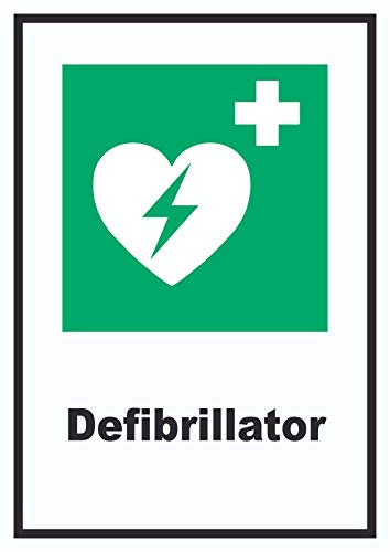 HB-Druck Defibrillator A6 Rückseite selbstklebend Schild