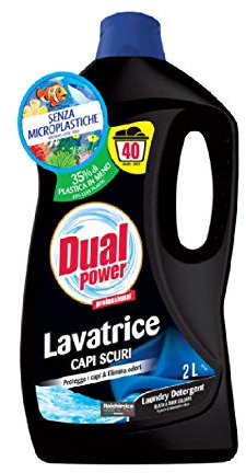 dual power detersivo lavatrice capi scuri protegge ed elimina gli odori 40 lavaggi