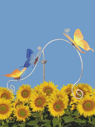 Pommerntraum ® | Windspiel Gartenpendel Mobile Gartenstecker Gartendekoration Bunte Schmetterlinge Farfalle Mariposa