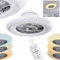 LED Deckenventilator Petrovac aus Metall/Kunststoff in Weiß, LED Deckenleuchte m. Ventilator, 40 Watt, Ø 59,9 cm, 3000 Lumen, 3000-6500 Kelvin, m. Timer u. Nachtlicht-Funktion in Sternenhimmel-Optik