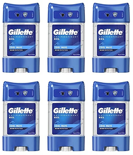 Gillette Clear Gel Cool Wave Antiperspirant Deodorant For Men 70ml, 48 Hour Invisible Sweat And Odour Protection, Invisible