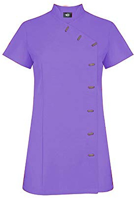 Tunique noire pour salon de beauté, spa, esthéticienne, massage, thérapeute, uniforme noir (tailles 36 à 50)