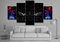 Bilder 5 Teilig XXL Wanddekoration leinwandbilder Kunstdrucke Leinwand BMMW E60 M5 Bilder 5 Teilig Kunstdruck Modern Wandbilder Fünf Creative Geschenk Kunstwerk