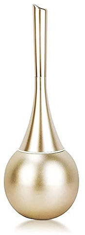 YRHH Toilet Brush and Holder Set,Creative Bathroom Wash Toilet Brush,Toilet Brush Holder with Stainless Steel Base for Bathroom-gold