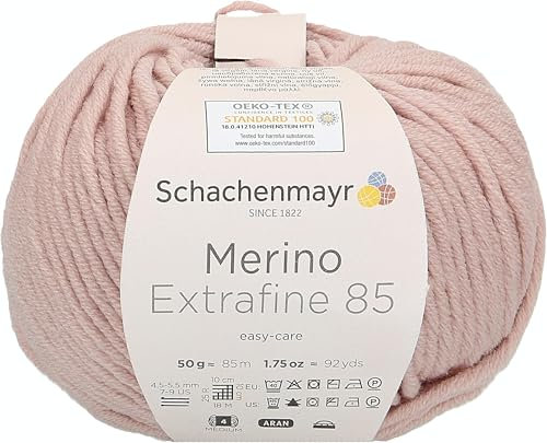 Schachenmayr 9807554-10243 Handstrickgarne, 100% Schurwolle, Antikrosa, onesize
