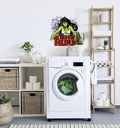 Komar Marvel Wandtattoo She-Hulk Comic Classic - 50 x 70 cm (Breite x Höhe) - 1 Teile - Comic, Retro, Deco-Sticker, Wandaufkleber, Wandsticker, Wanddeko, Kinderzimmer - 14080h