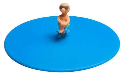 Lurch 210890 Mein Deckel Splash Arne Anker, Glasabdeckung aus 100% BPA-freiem Premium-Platin-Silikon, Ø 10,5cm, Blau