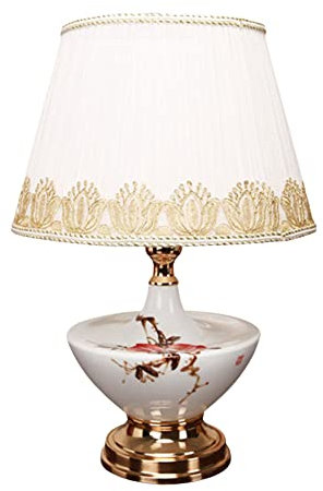 FAZRPIP Porzellan Chinesischen Stil Blau Und Weiß Porzellan Tischlampe Vintage Keramik Dekoration Tischlampen Für Schlafzimmer/Wohnzimmer Nachtlicht Keramik Vase Tischlampe
