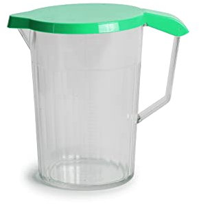 Harfield 750ml Graduated Jug with Lid Virtually Unbreakable Polycarbonate Drink Pitcher Measuring Jug (Green)