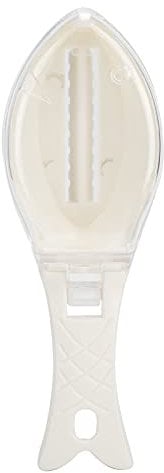 Squamatore Pesce,Spazzola per Pesci in Plastica, Rimuove Facilmente Le Squame di Pesce, Strumento Efficiente per Disincrostare Pesci Raschietto per Pesci per Chef e Cuochi di Casa(bianco)