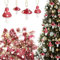 32 Stück Pilz-Weihnachtsschmuck, Pilz, dekorative hängende Ornamente für Weihnachtsbaum, rot und weiß, Schaumstoff-Pilz-Dekorationen, Weihnachtsfeiertagsdekoration, 4 Größen
