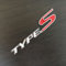 Leenax Enterprises 3D-Autoaufkleber LegierungMetall Buchstabe Emblem Abzeichen Aufkleber Deko Karosserie Heckklappe, für Type R Racing Type S Sport Logo Civic Accord CRV Hrv City CRIDER,A