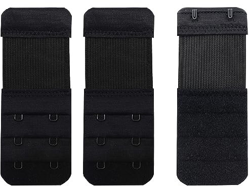 LYQNIHOB 3er Set BH-Verlängerung mit 3 Reihen und 2 Haken für Damen-BHs - Weicher, bequemer und elastischer Verlängerungsgurt