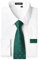 HISDERN White Shirt for Men Long Sleeve Formal Dress Shirt and Tie Set Casual Business Office Button Down with Pocket 3XL