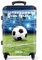 NoBoringSuitcases.com Kinderkoffer, Koffer Personalisiert, Kinderkoffer Jungen, Reisekoffer Groß, Koffer Kinder Jungen, TSA Schloss, Kindertrolley Jungen, Koffer M (Fußball - Grün, 67 cm - 72 L)
