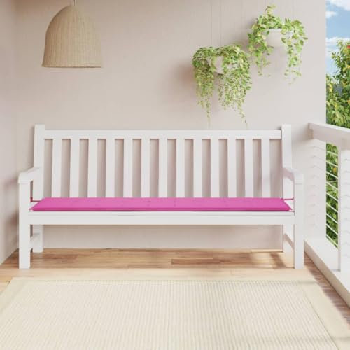 Homgoday Gartenbank-Auflage Bankauflage Sitzkissen Sitzpolster Gartenbankauflage Bankpolster Auflage für Sitzbank & Hollywoodschaukel Rosa 200x50x3 cm Stoff