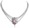 Moschen-Bayern Trachtenschmuck Dirndlschmuck Damen Kropfband Tracht Perlen Kropfkette Trachtenkette Dirndlkette Weiß Silber Rosa