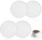 AOZUO Lot de 4 Dessous de Verre en Silicone, Dessous de Verre, Dessous de Verre Ronds antidérapants et isolants en Verre pour Table, Bureau, Cuisine, Bar, Boissons, Protection de Meubles (Blanc)