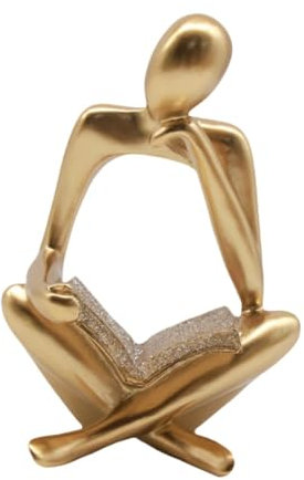 FLCPJGV Harz-Skulptur, Denker-Statue, Figur, Tischdekoration für den Schreibtisch im Wohnzimmer, Rechts