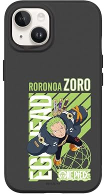 RhinoShield Case kompatibel mit [iPhone 13/14] | SolidSuit - Stoßdämpfende & schlanke Schutzhülle mit Premium Finish - 3.5 Meter Fallschutz - Schwarz [One Piece Egghead - Zoro]