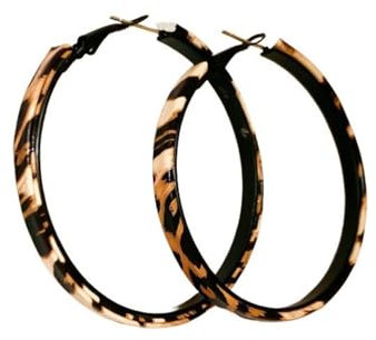 Böhmen Ohrringe Acryl Leopard Leder Aussage Geometrie Kreis Damen Geometrische Ohrringe mit Leopardenmuster Knorpel Huggie Legierungs Frauen