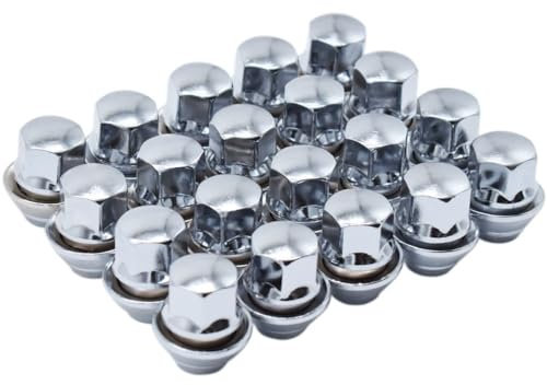 Bulloni Cerchio Compatibile con Ford per Focus 1998-2018 M12 X 1.5 19MM Bullone Perno Ruota Pneumatico Dado a Spirale con Tampone