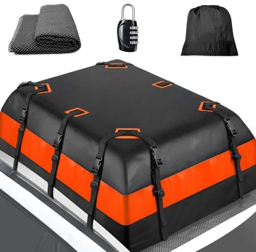 HLTTXS Dachbox Auto für Opel Monterey/Mokka/Mokka X/Meriva A/Meriva B/Karl/Karl Rocks, Faltbare Dachkoffer mit Anti-Rutsch-Matte, für Frachtgepäck, Reisen und Gepäcktransport