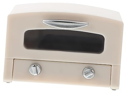 ibasenice Kitchen Oven Toy 1:12 Miniature Play Oven Beige Dollhouse Furniture for Kids Educational Toy for Toddlers Creativity and Imagination Skills